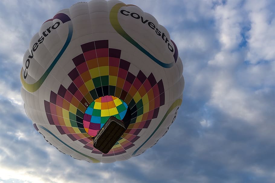 sky, balloon, fly, hot air balloon, float, multi colored, cloud - sky HD wallpaper