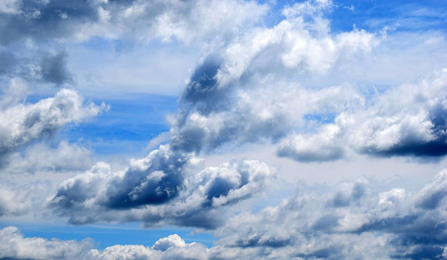 clouds, sky, sky clouds, blue sky clouds, weather, nature, white HD wallpaper