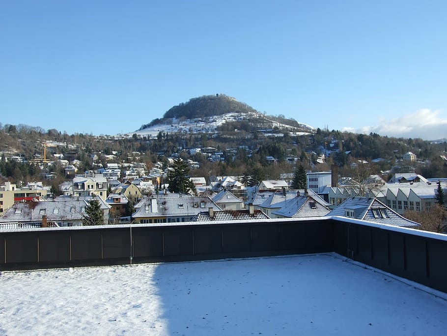 achalm, winter, reutlingen, architecture, built structure, snow HD wallpaper