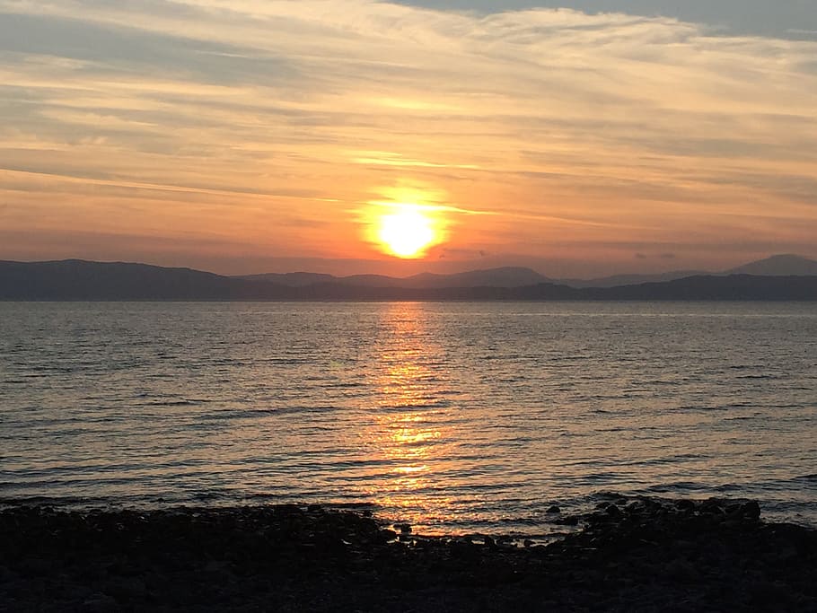 sunset, skye, scotland, beauty in nature, water, scenics - nature HD wallpaper