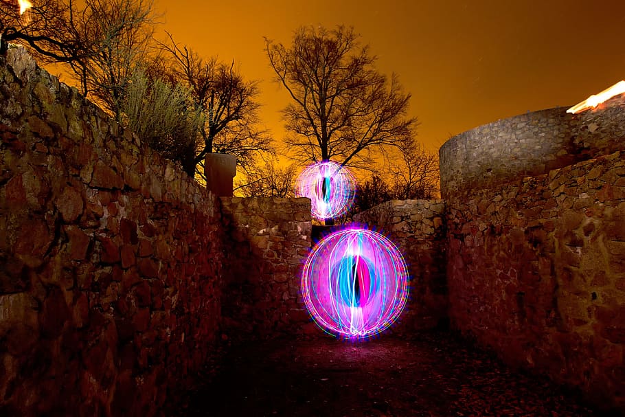 Ambience, Light Art, Special Effect, long exposure, orb, ball HD wallpaper