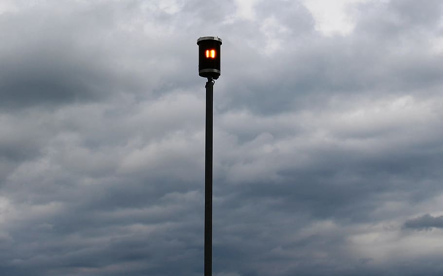 sturmwarnung, flash light, lake constance, clouds heavy sky HD wallpaper