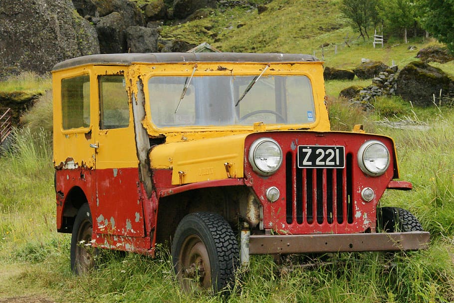 iceland, car, old, mode of transportation, land vehicle, motor vehicle HD wallpaper