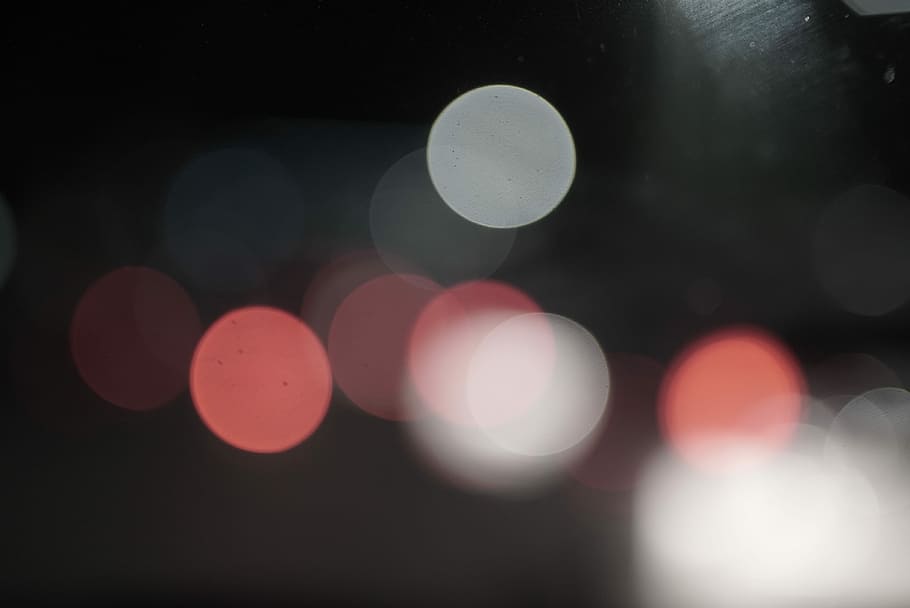 white, black, and red bohke photography, lights, night, dark HD wallpaper