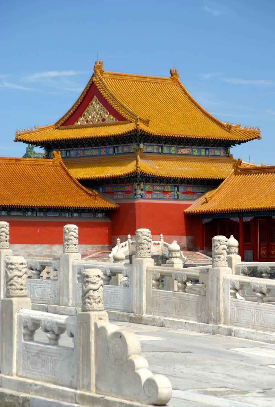roof, china, dragon, forbidden city, architecture, beijing, HD wallpaper