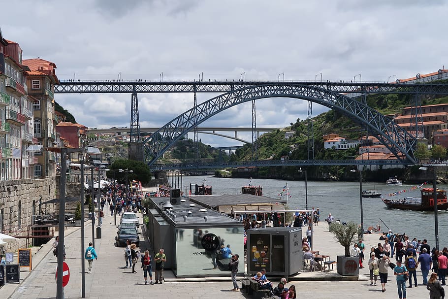 porto, bridge, douro, architecture, built structure, transportation HD wallpaper