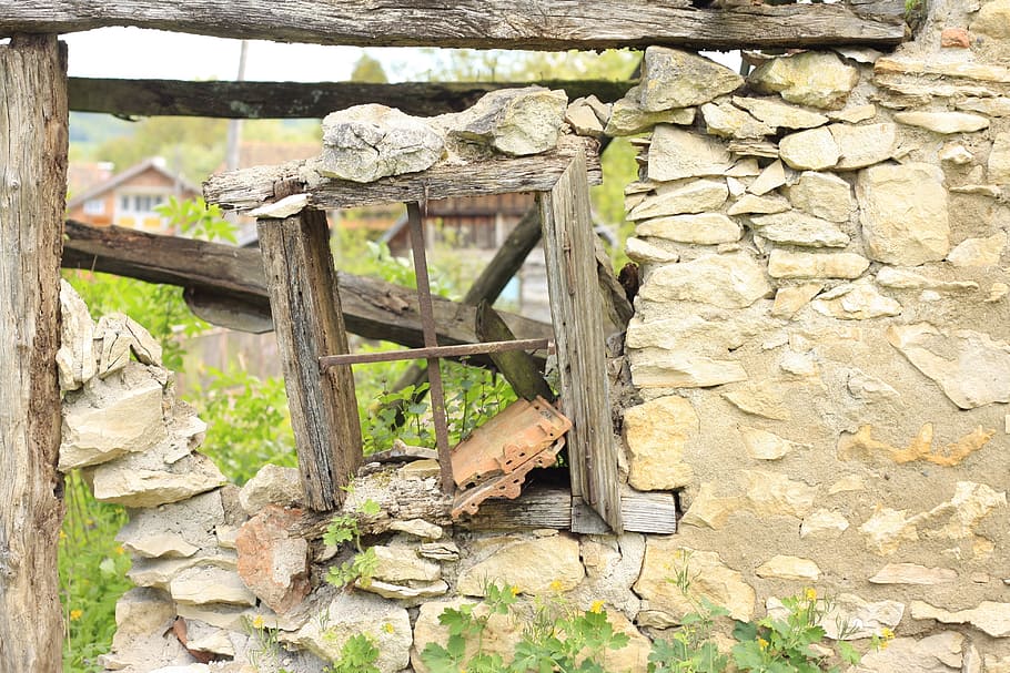 Ruin, Window, Old, Building, architecture, wall, house, abandoned HD wallpaper