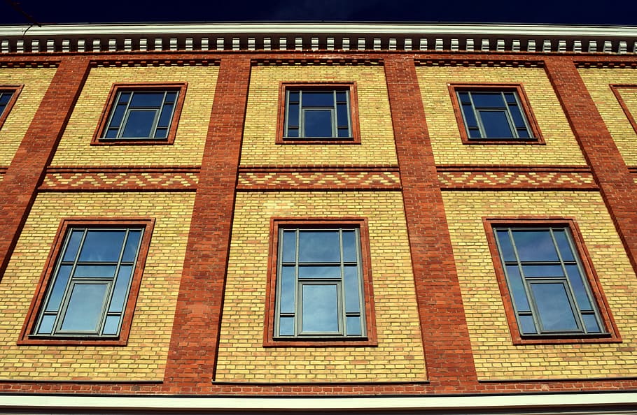 facade, window, brick, historically, protected monument, factory HD wallpaper