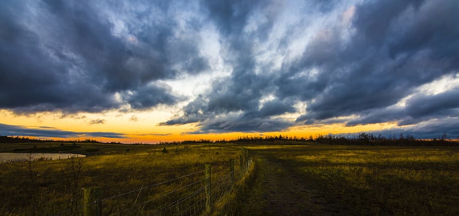 sunset, mining, industrial, coal, sky, landscape, cloud - sky HD wallpaper