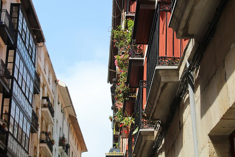 old town, bilbao, euskadi, architecture, city, streets, building exterior HD wallpaper