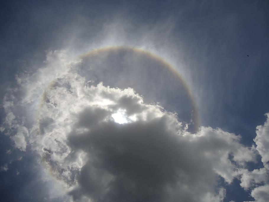 Eclipse, Lunar, Clouds, Sky, rainbow, weather, cloud - sky HD wallpaper