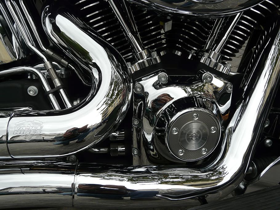 HD wallpaper: close-up photo of gray motorcycle engine, harley davidson,  chrome | Wallpaper Flare