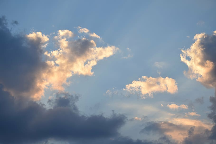 clouds, summer, sky, nature, blue, sunny, outdoor, sunlight HD wallpaper