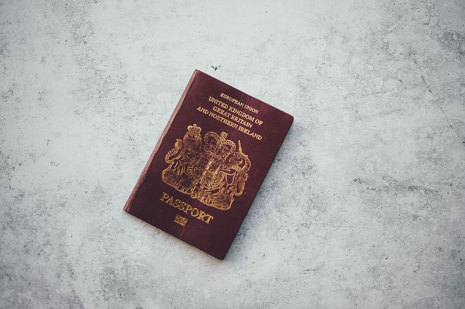 British Passport, passport on floor, great britain, marble, text HD wallpaper