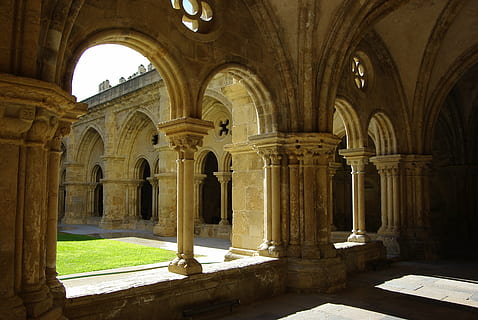 white concrete architecture, monastery, monument, religion HD wallpaper