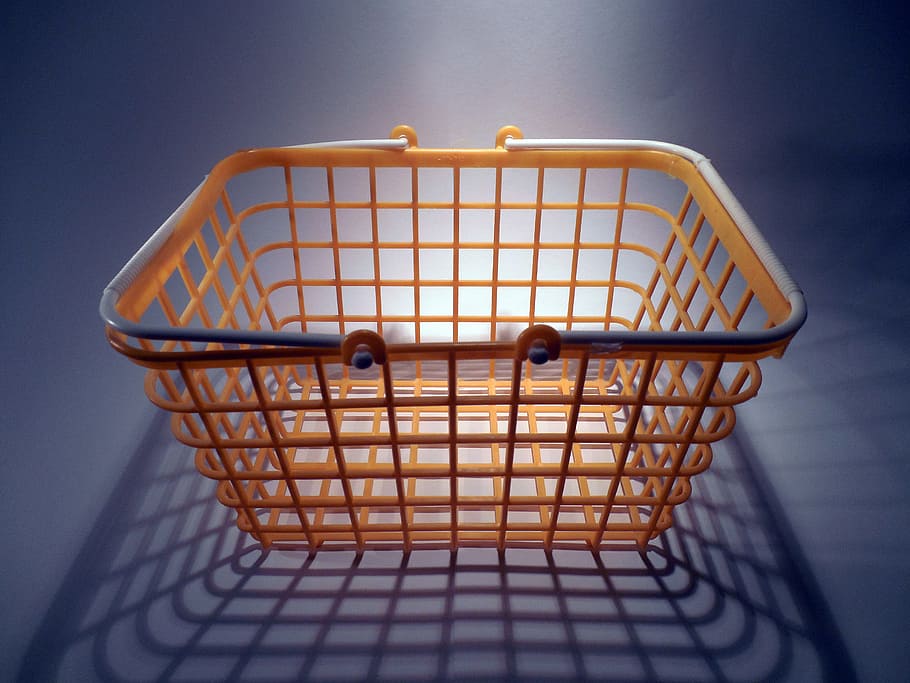 Basket, Shopping Cart, purchasing, supermarket, shopping basket, HD wallpaper