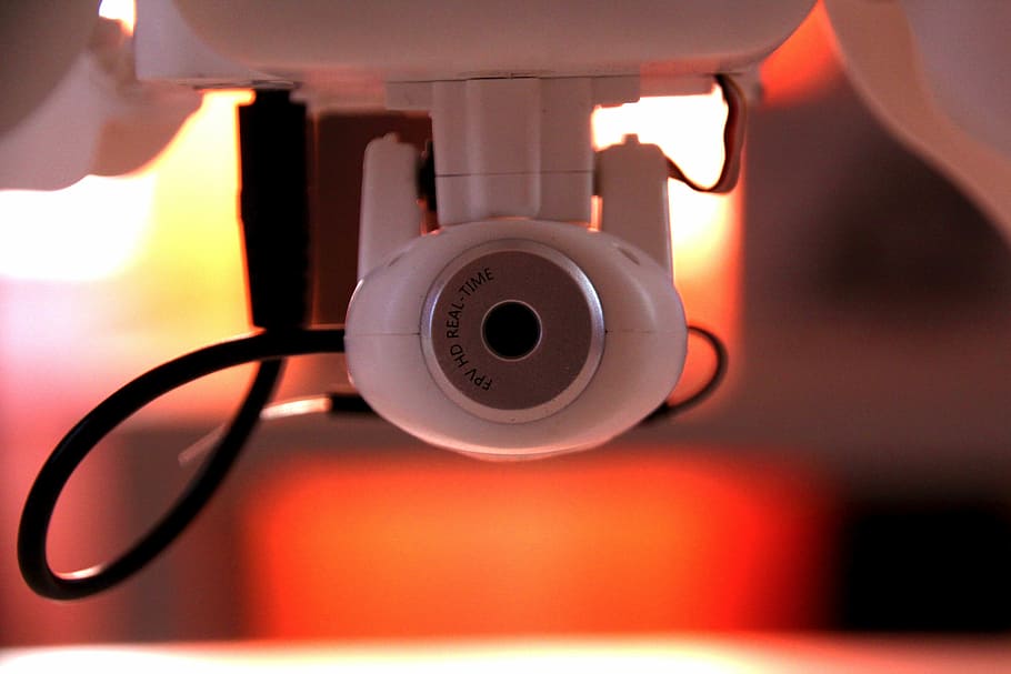 white surveillance camera, Drone, Technology, Aerial, propeller HD wallpaper