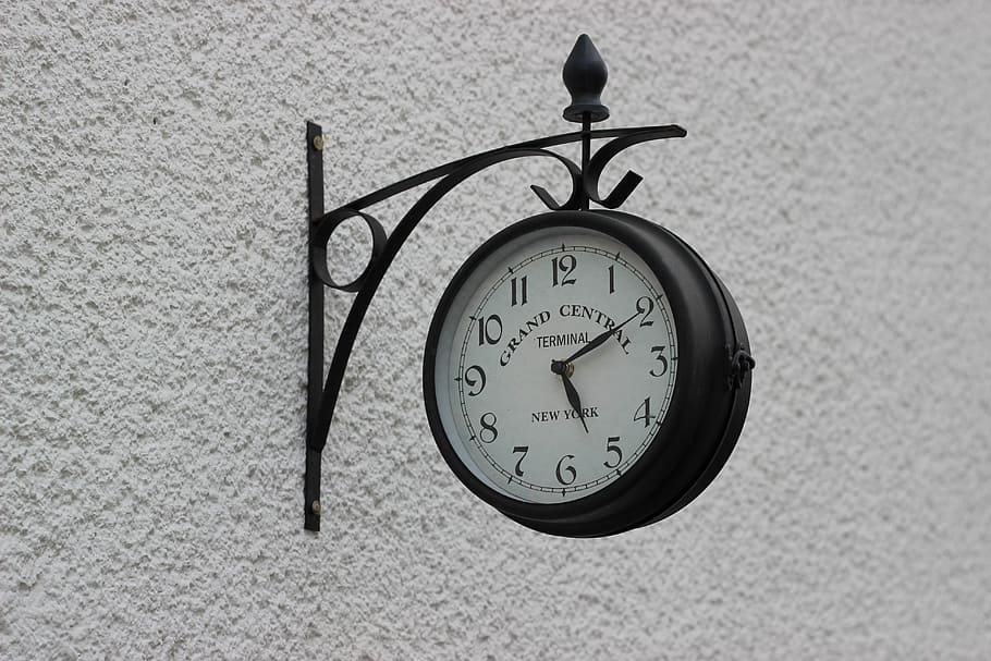 time, clock, time indicating, pointer, dials, wall clock, metal HD wallpaper