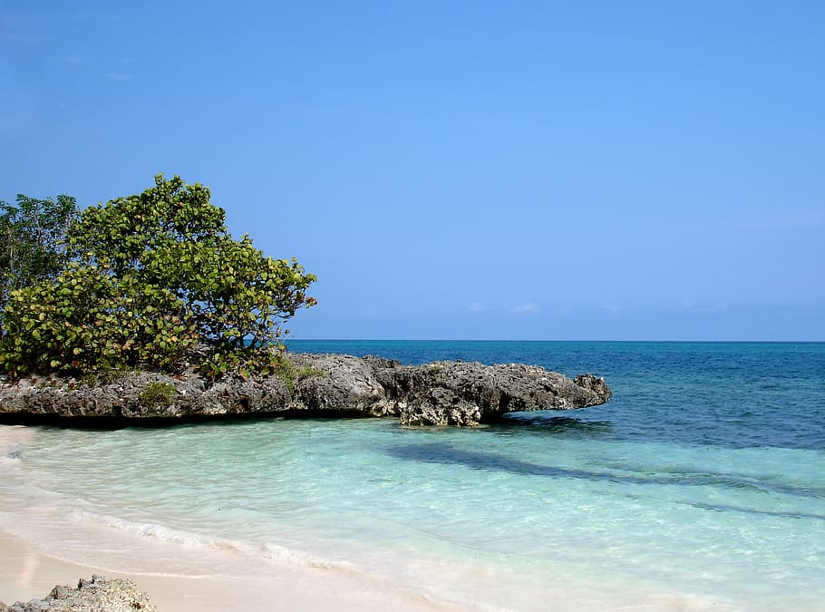 sea, sky, beach, landscape, blue, horizon, ocean, water, beauty in nature HD wallpaper