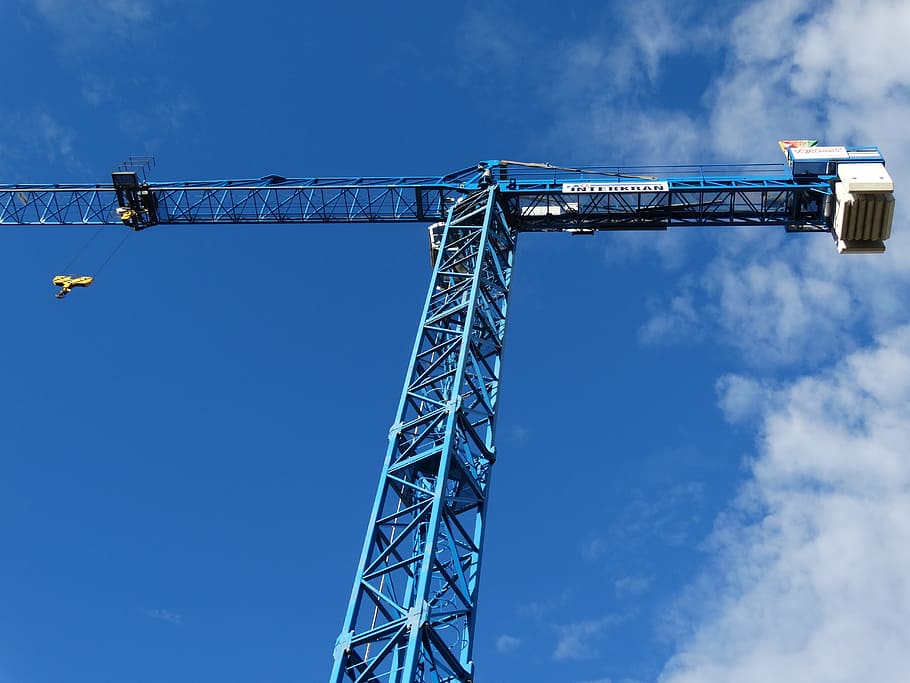 Crane, Load, Skyward, load crane, in the height, baukran, crane arm, HD wallpaper