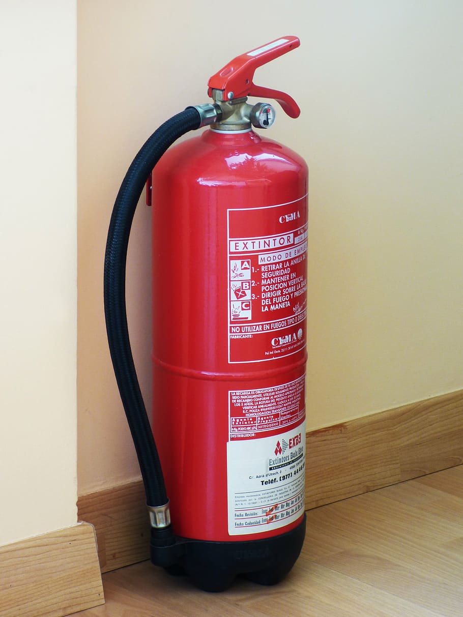 fire extinguisher, security, prevention, red, emergency equipment HD wallpaper