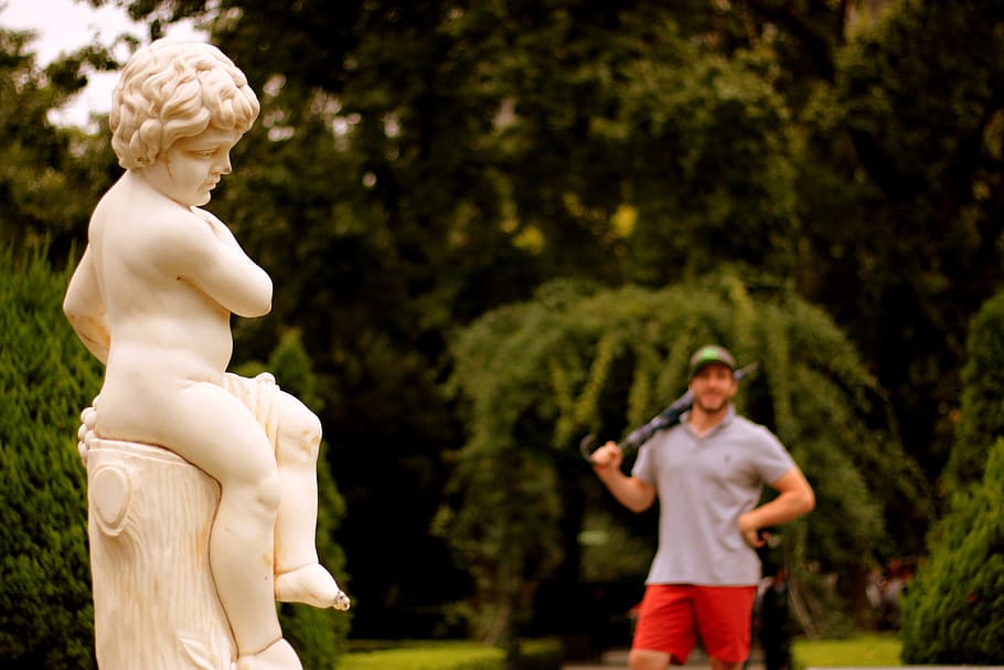 Statue, Pose, Play, Man, Asian, spiritual, figure, sculpture HD wallpaper