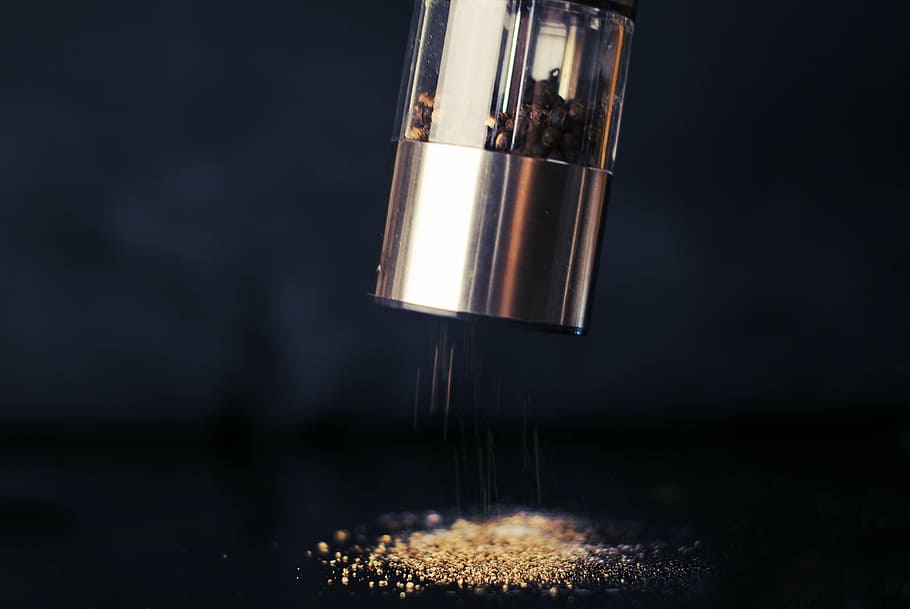 gray coffee grinder, pepper mill, food, spice, seasoning, fresh HD wallpaper