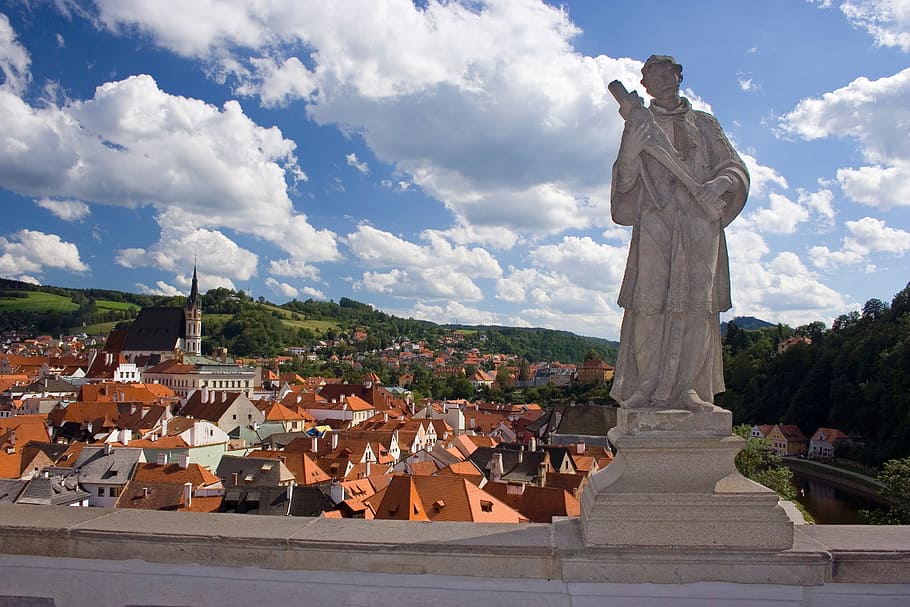 statue, ancient, architecture, baroque, buildings, town, city HD wallpaper