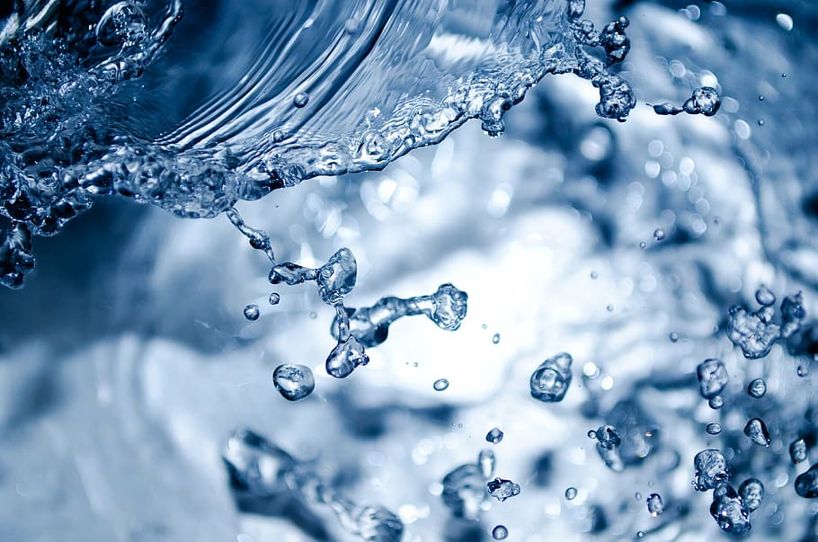 macro shot of water, splashing, aqua, rain, pouring, photo, clear