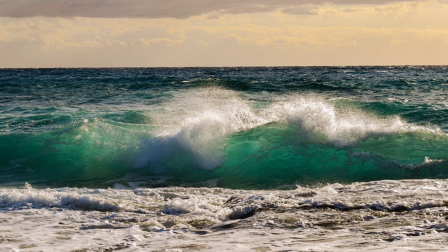 sea wave timelapse photography, spectacular, smashing, storm HD wallpaper