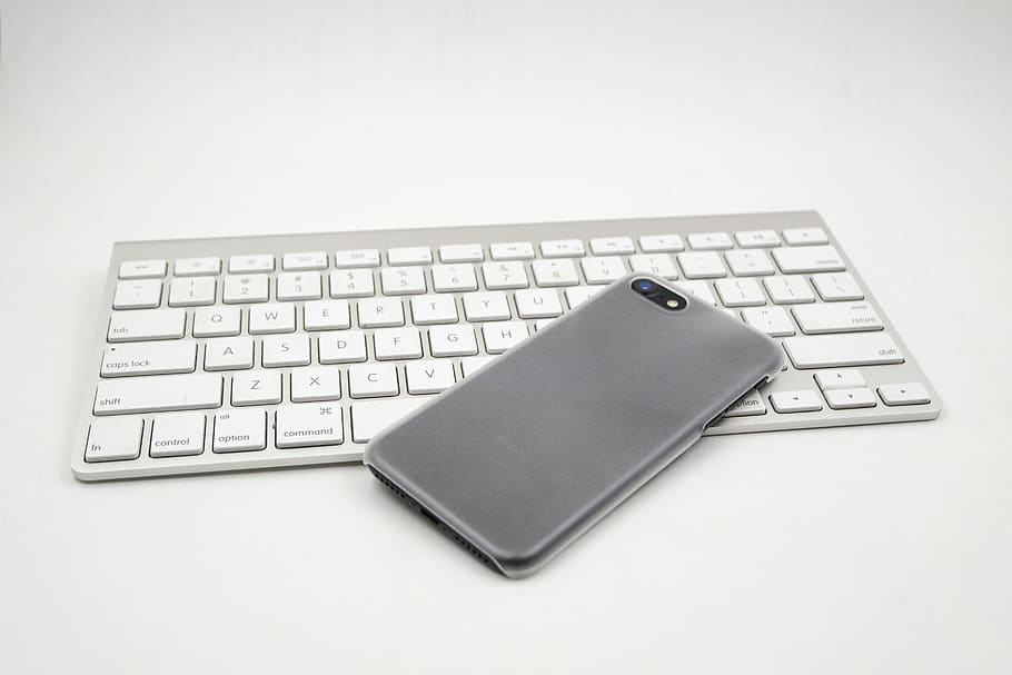 Mobile, Work, Keyboard, Apple, work place, apple mobile phones HD wallpaper