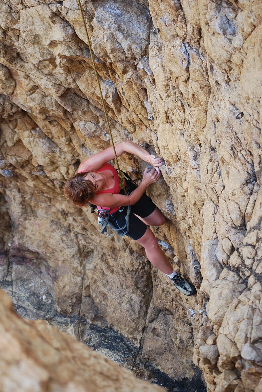 climbing, rocks, corsica, solid, rock - object, rock climbing HD wallpaper