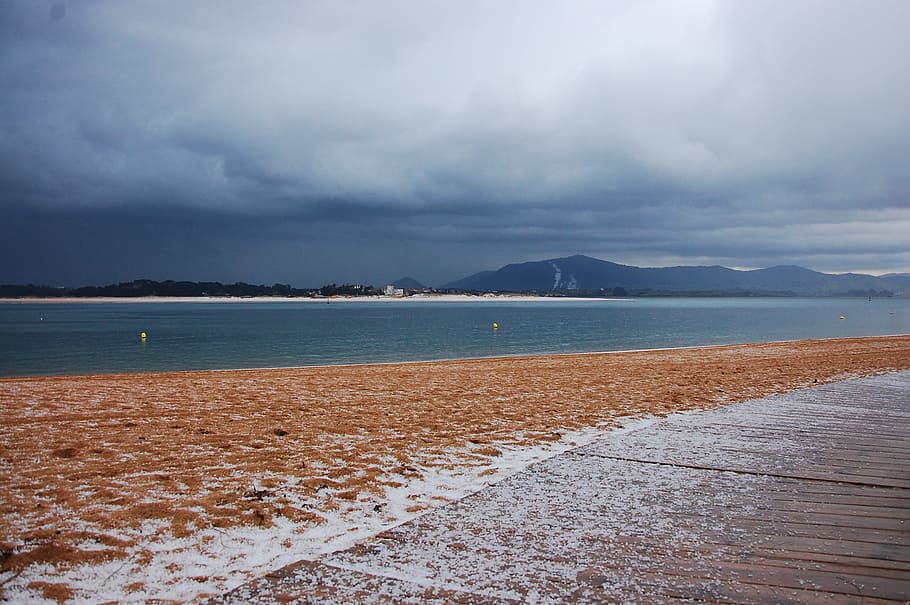 Beach, Nevada, Landscape, Clouds, beach nevada, walk, white, HD wallpaper