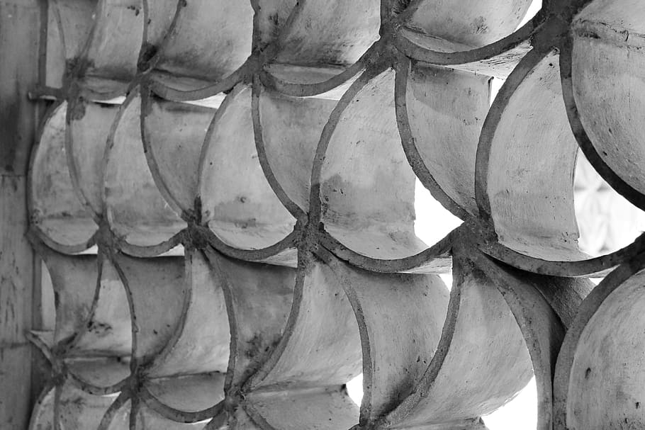 pattern, black and white, light, wall, wave, creativity, privacy HD wallpaper