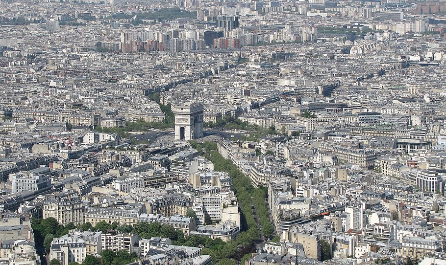 Arc De Triomphe, Paris, france, cosmopolitan city, places of interest, HD wallpaper