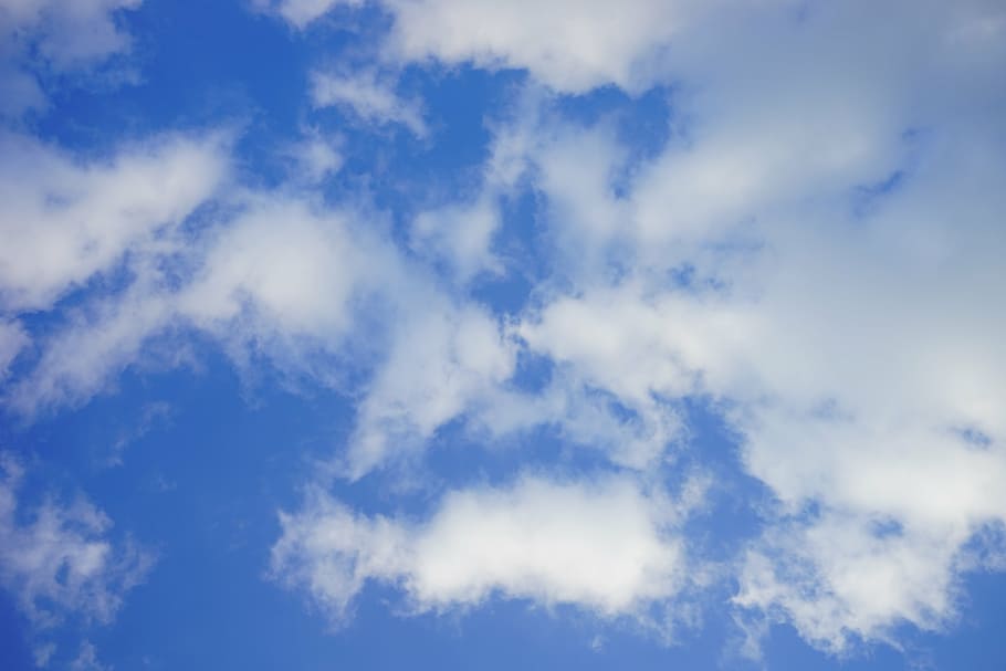 sky, clouds, cloudiness, blue, summer day, cloud - sky, low angle view HD wallpaper