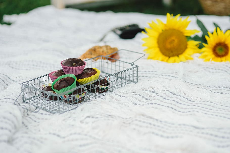 Resting on a blanket, summer, white, cake, sweet, time, holidays HD wallpaper