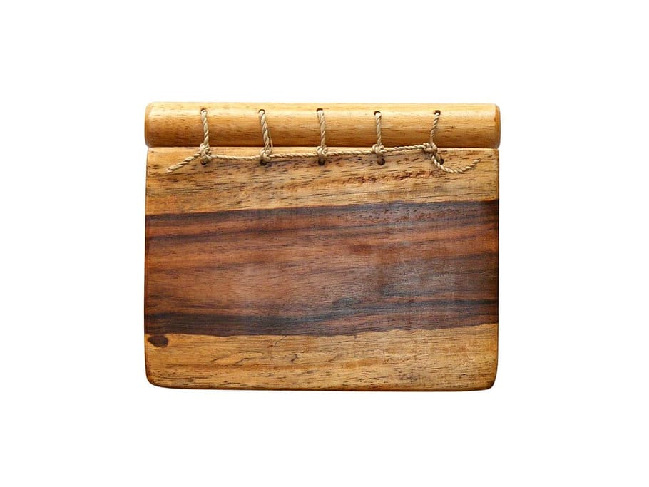 brown wooden board with rope, decor, notebook, paper, notepad HD wallpaper
