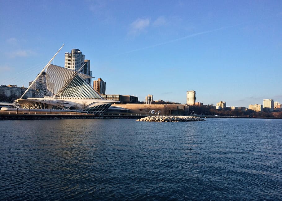 Milwaukee Art Museum, wisconsin, architecture, lakefront, cityscape, HD wallpaper