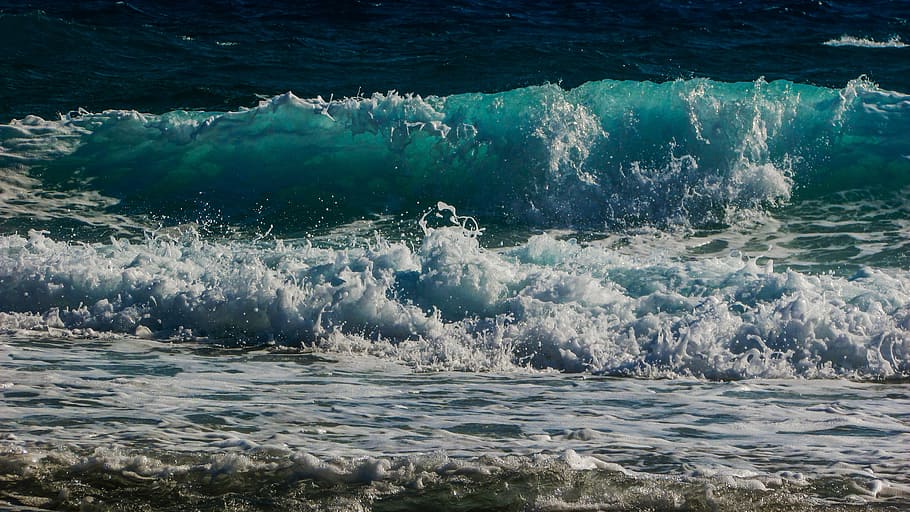 Wave, Smashing, Foam, Spray, Energy, splash, liquid, sea, nature HD wallpaper