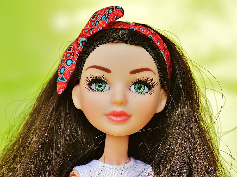 doll, pretty, face, eyes, beauty, sporty, hair, girl, play HD wallpaper