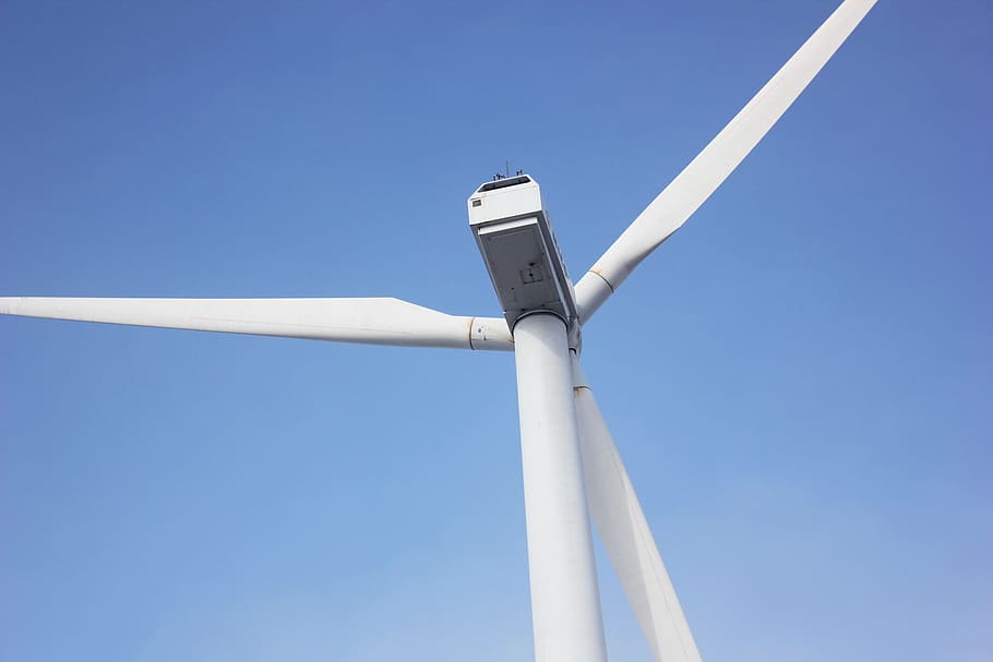 Windmill, Blue Sky, Cloud, Sunny Days, electricity, environment HD wallpaper