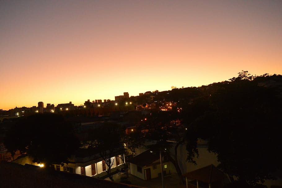 Rio De Janeiro, Center, Breakfast, dawns, city, night, roofs HD wallpaper