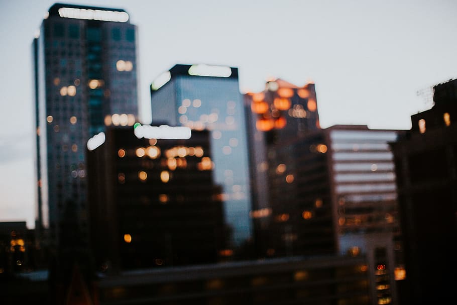 shallow focus photography of building, cityscape, urban Scene HD wallpaper