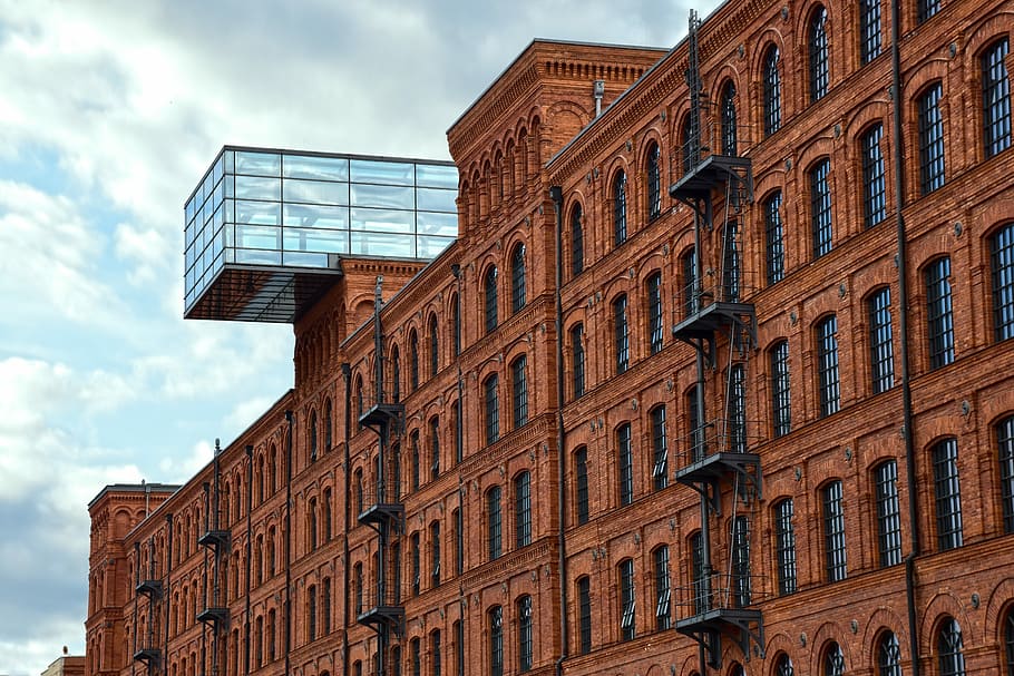 Architecture, Buildings, Perspective, facade, old brewery, wall HD wallpaper
