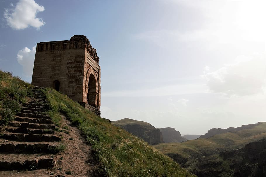 zahhak castle, azerbaijan province, hashtrud, iran, architecture, HD wallpaper