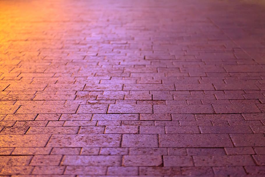close-up photo of gray pavement, abstract, background, block, HD wallpaper