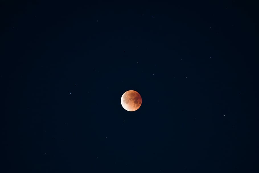 lunar eclipse, blood moon, super blue blood moon, full moon, cycle HD wallpaper