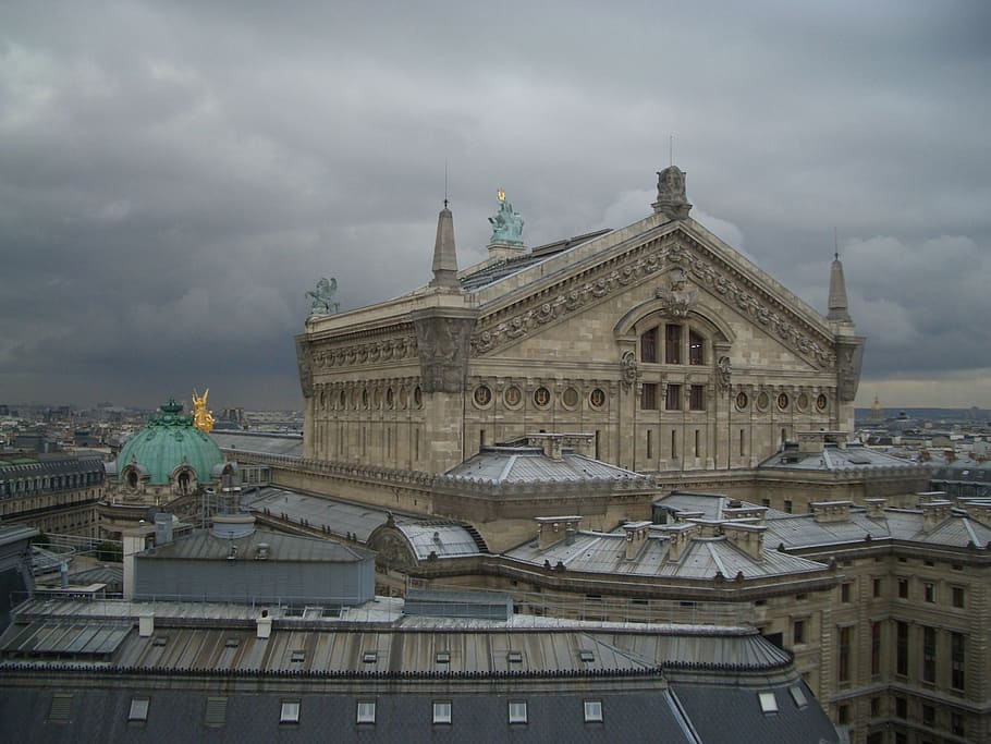 paris, opera, building, view, travel, france, distant view HD wallpaper