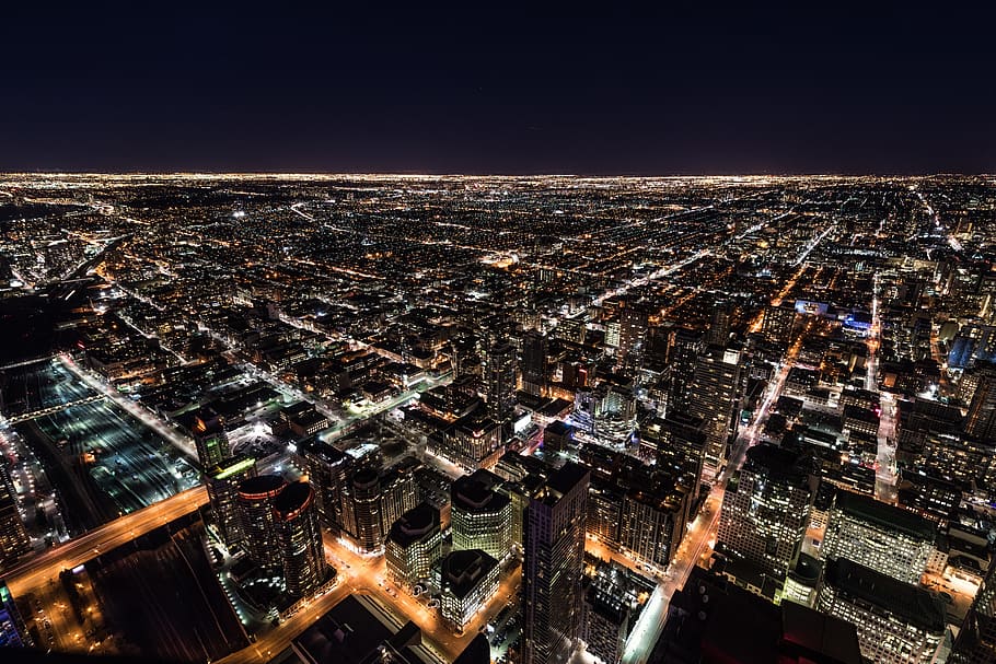 architecture, buildings, infrastructures, night, lights, lighting HD wallpaper